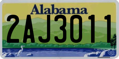 AL license plate 2AJ3011