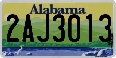 AL license plate 2AJ3013