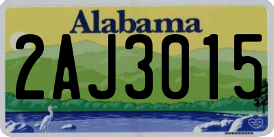 AL license plate 2AJ3015
