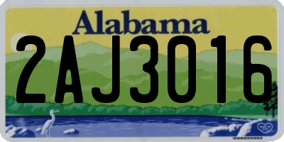 AL license plate 2AJ3016