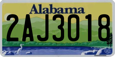 AL license plate 2AJ3018