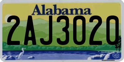 AL license plate 2AJ3020