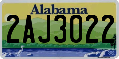 AL license plate 2AJ3022