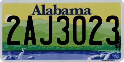AL license plate 2AJ3023