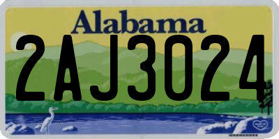 AL license plate 2AJ3024