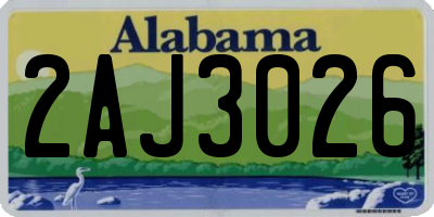 AL license plate 2AJ3026