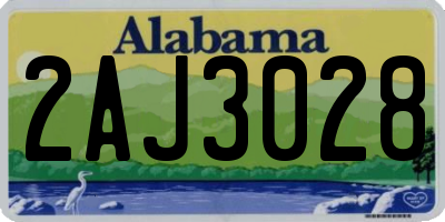 AL license plate 2AJ3028