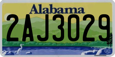 AL license plate 2AJ3029