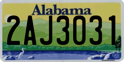 AL license plate 2AJ3031