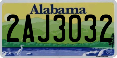 AL license plate 2AJ3032