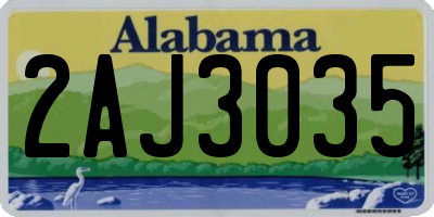 AL license plate 2AJ3035