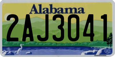AL license plate 2AJ3041
