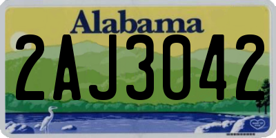 AL license plate 2AJ3042