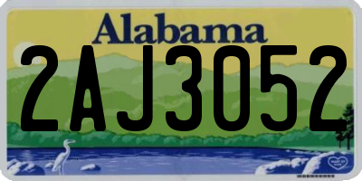 AL license plate 2AJ3052
