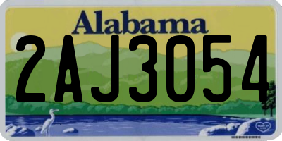 AL license plate 2AJ3054