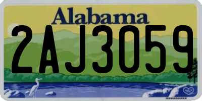 AL license plate 2AJ3059