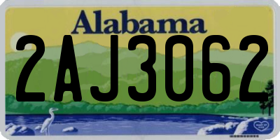 AL license plate 2AJ3062