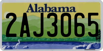 AL license plate 2AJ3065