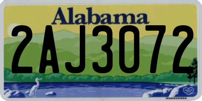 AL license plate 2AJ3072