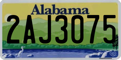 AL license plate 2AJ3075
