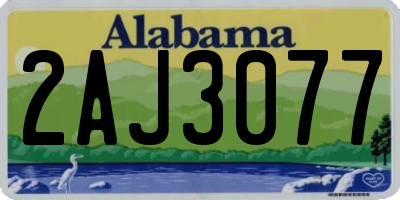 AL license plate 2AJ3077