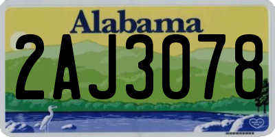 AL license plate 2AJ3078