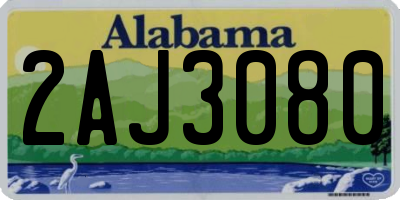 AL license plate 2AJ3080