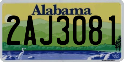 AL license plate 2AJ3081