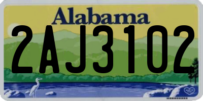 AL license plate 2AJ3102
