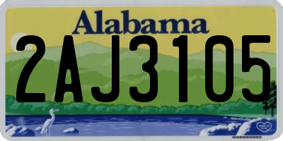 AL license plate 2AJ3105