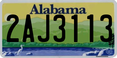 AL license plate 2AJ3113