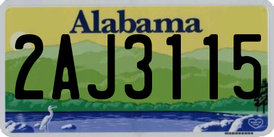 AL license plate 2AJ3115