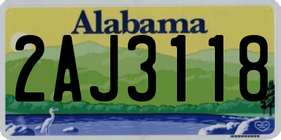 AL license plate 2AJ3118