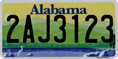 AL license plate 2AJ3123