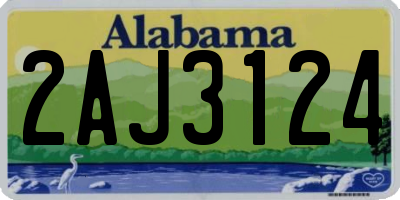 AL license plate 2AJ3124
