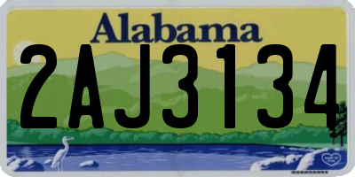 AL license plate 2AJ3134
