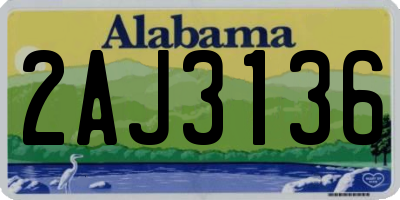 AL license plate 2AJ3136