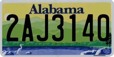 AL license plate 2AJ3140