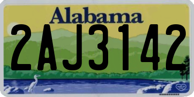 AL license plate 2AJ3142
