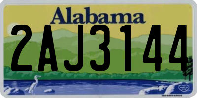 AL license plate 2AJ3144