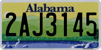 AL license plate 2AJ3145