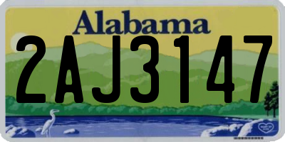 AL license plate 2AJ3147