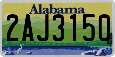 AL license plate 2AJ3150