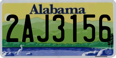 AL license plate 2AJ3156