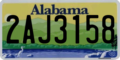 AL license plate 2AJ3158