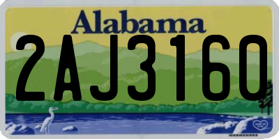 AL license plate 2AJ3160