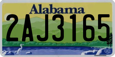 AL license plate 2AJ3165