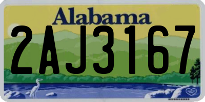 AL license plate 2AJ3167