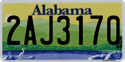 AL license plate 2AJ3170