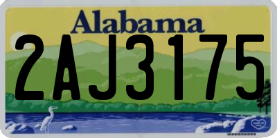 AL license plate 2AJ3175
